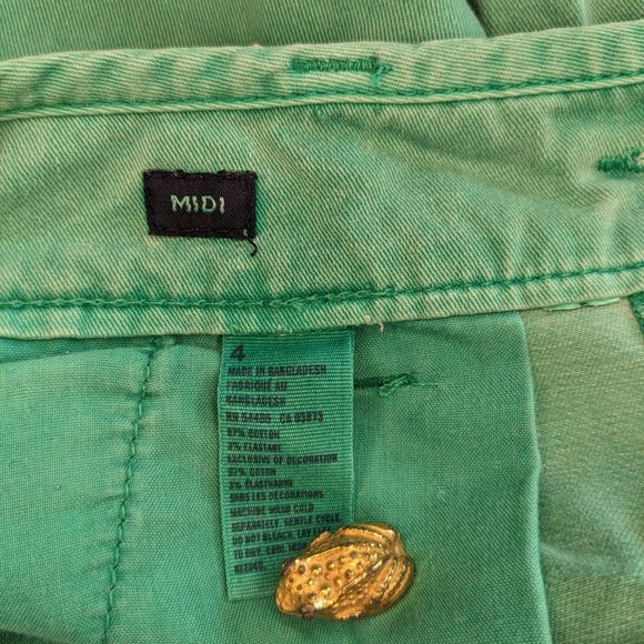 American Eagle Low Rise Midi Chino Shorts in Blue Green Turquoise Teal - Picture 7 of 7